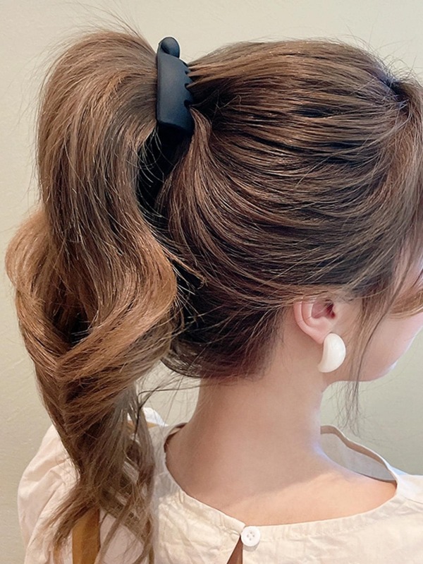 1 Peça Clipe de Cabelo Casual Sólido para Mulheres, Tipo Banana, para Uso Diário, Rua, Academia, Grampos de Cabelo, Garra, Clipes de Cabelo, Presilhas de Cabelo