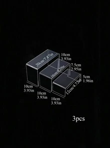 3 piezas Soporte de exhibición de joyería transparente, regalo para el Día de San Valentín o vuelta al colegio - transparente - Ver 6