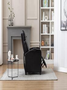 Electric Recliner for the Elderly with Massage Therapy and Heat, Simple Pushback, Power Chair& Small Sofa Suitable for Living Room & Bed Room - màu đen - Xem 2