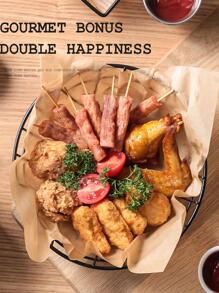 1 pieza Cesta de acero inoxidable papas fritas - Negro - Ver 2