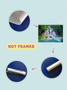 1入組化纖無框畫現代風景圖案無框畫家用 - 彩色 - 查看 4