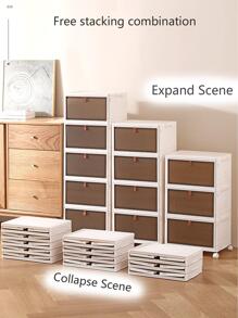 1 件大容量收纳盒万圣节装饰品万圣节服装秋季装饰节日装饰 - 米色 - 查看 3