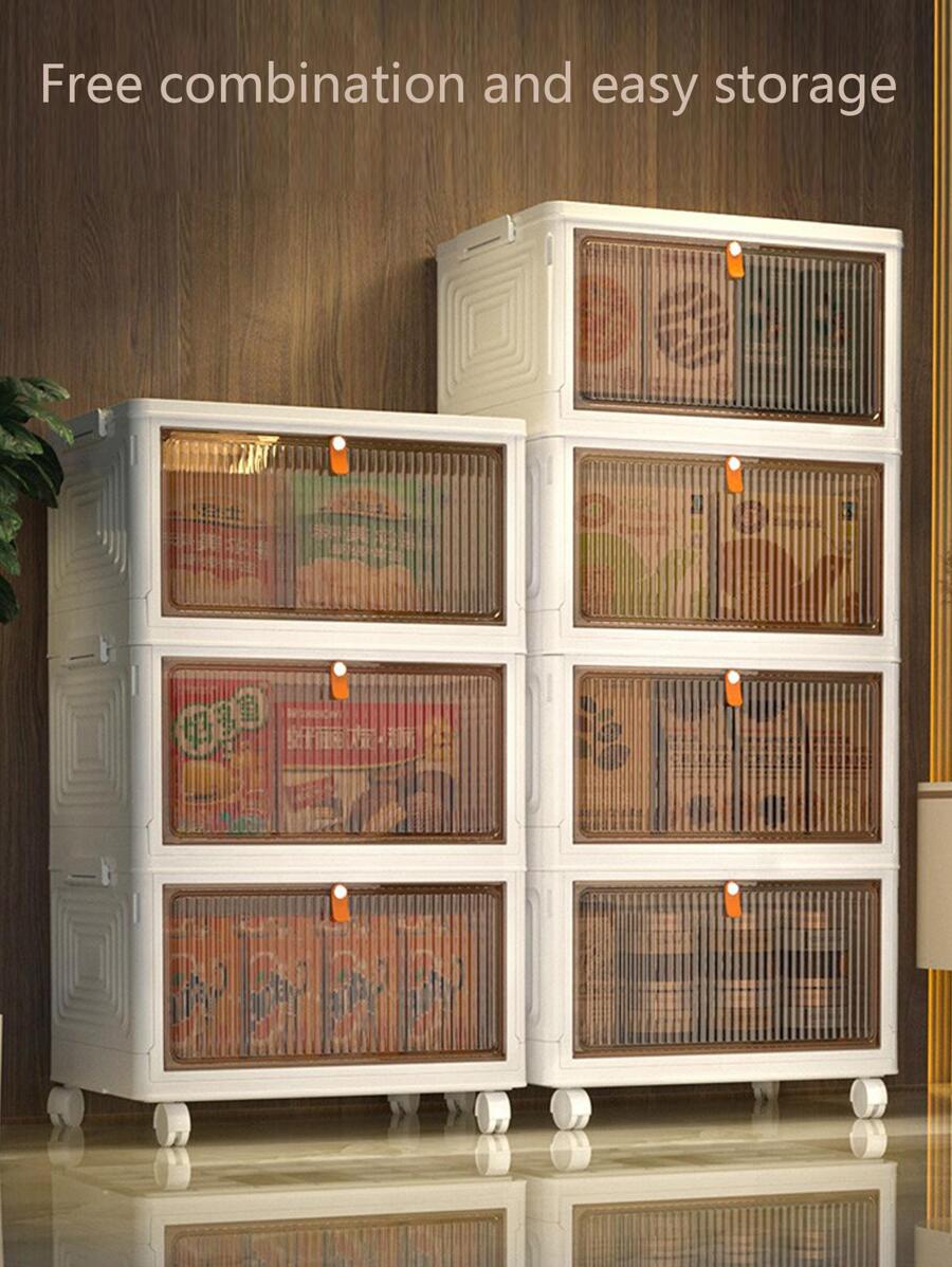 1 件大容量收纳盒万圣节装饰品万圣节服装秋季装饰节日装饰 - 米色 - 查看 1