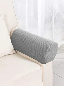 2 Chiếc Dày Họa Tiết Kẻ Sọc Co Giãn Ghế Sofa Bọc Tay Vịn, Bảo Vệ Đồ Nội Thất Gia Đình Đa Năng Chống Trơn Trượt, Màu Xám Nhạt - Màu Xám nhạt - Xem 2