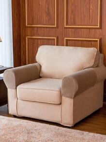 2 Chiếc Dày Họa Tiết Kẻ Sọc Co Giãn Ghế Sofa Bọc Tay Vịn, Bảo Vệ Đồ Nội Thất Gia Đình Đa Năng Chống Trơn Trượt, Màu Xám Nhạt - Màu Xám nhạt - Xem 4