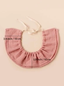 6入組嬰兒素色雙層可調節織物圍兜適用於日常使用 - 粉色 - 查看 6