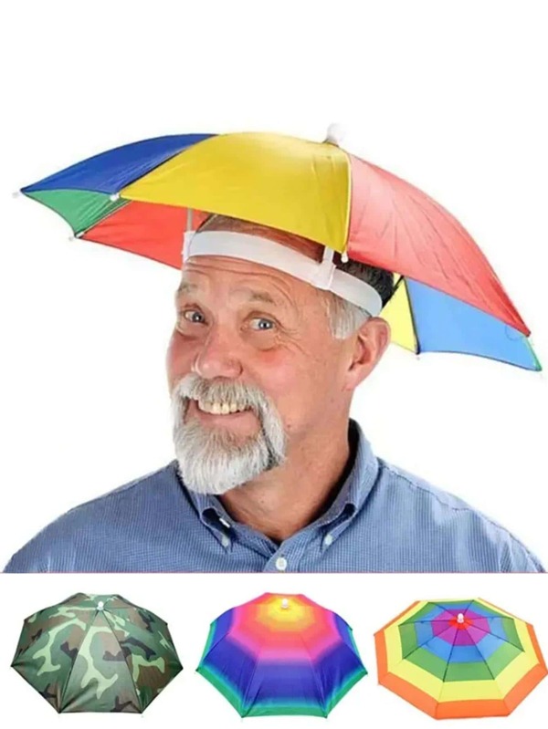 1pc Color Block Outdoor Foldable Umbrella Cap SHEIN USA