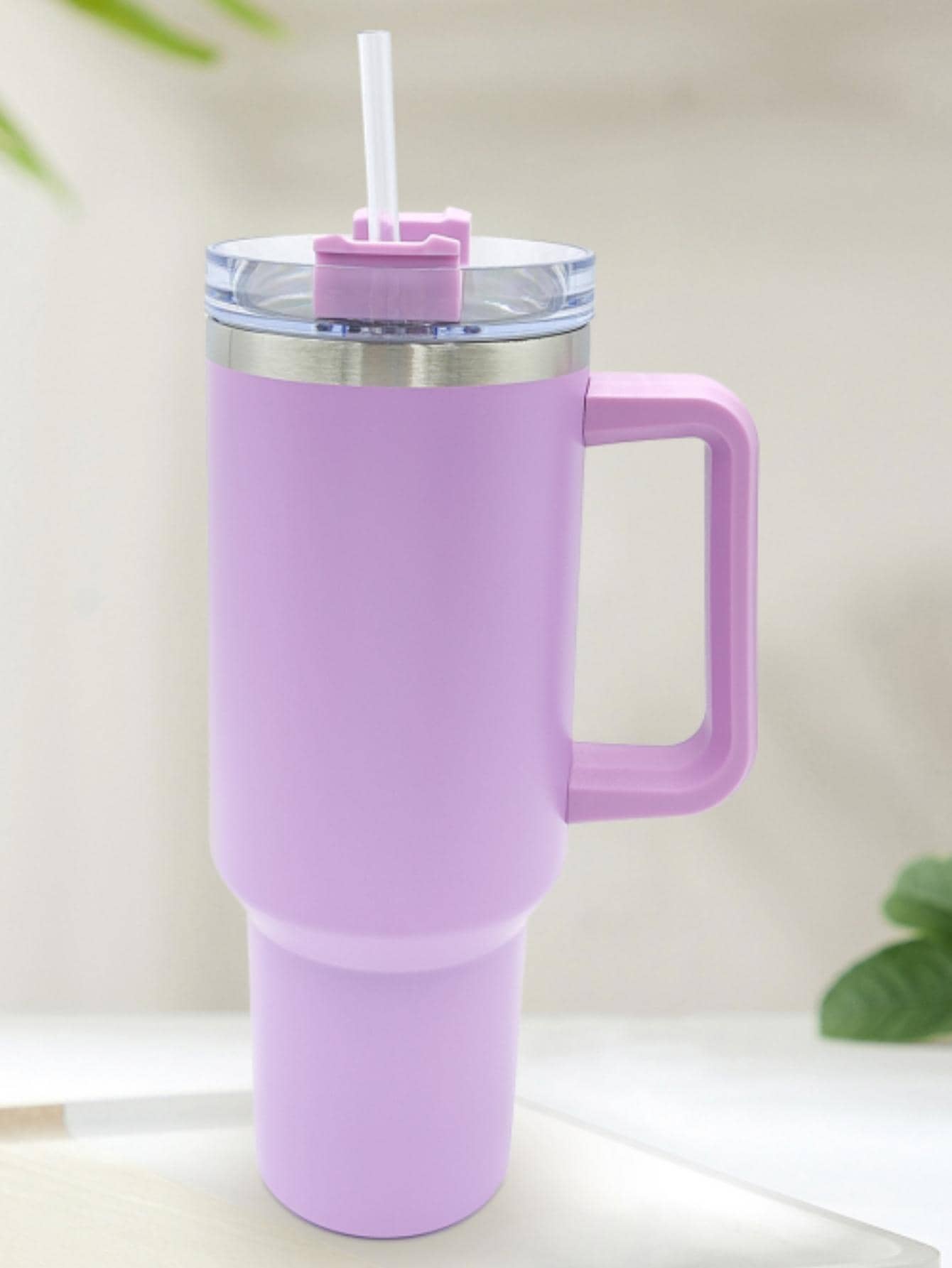 1pc Stainless Steel Tumbler - Mauve Purple - View 1