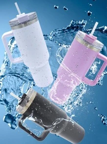 1pc Stainless Steel Tumbler - Mauve Purple - View 2