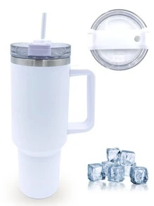 1pc Stainless Steel Tumbler - Mauve Purple - View 5