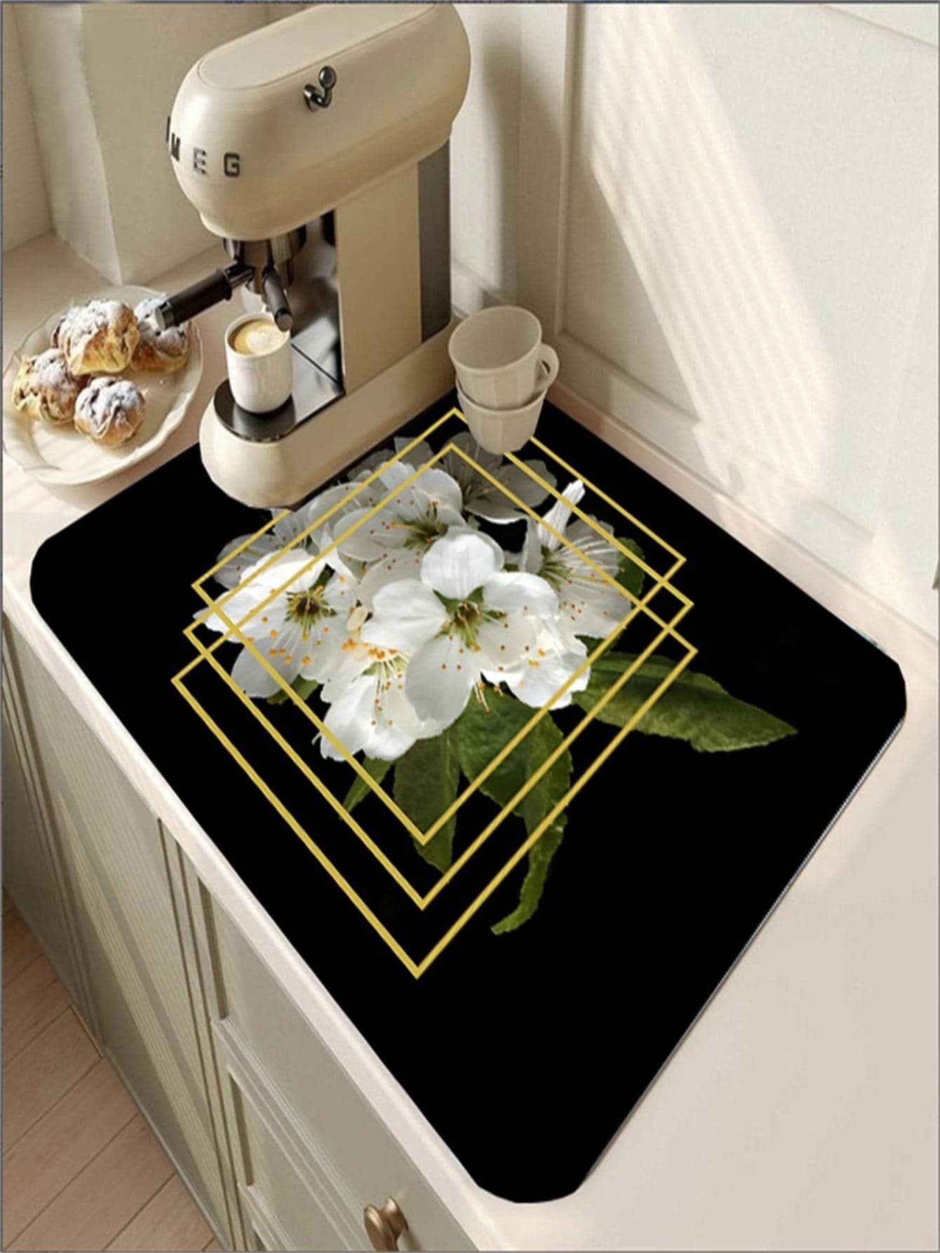 1入組花卉圖案餐墊 - 彩色 - 查看 1