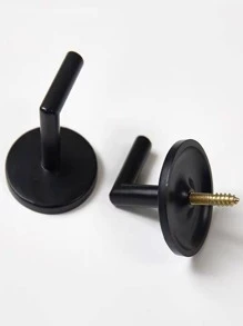 6pcs Solid Color Curtain Holdback - Black - View 6