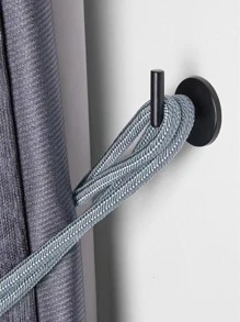 6pcs Solid Color Curtain Holdback - Black - View 4