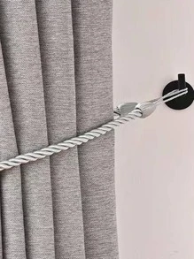 6pcs Solid Color Curtain Holdback - Black - View 3