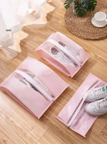 1 Túi Đựng Giày PEVA Di Động, Túi Đựng Giày Tối Giản Sắp Xếp Lưu Trữ Cho Du Lịch - Hồng - Xem 3