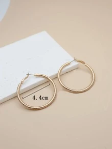 1 Đôi Sáng Tạo Vòng Tròn Mờ Thiết Kế Bông Tai Sắt Sang Trọng Thời Trang Với Món Quà Dự Tiệc Ngày Của Mẹ - Vàng - Xem 3