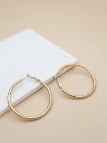 1 Đôi Sáng Tạo Vòng Tròn Mờ Thiết Kế Bông Tai Sắt Sang Trọng Thời Trang Với Món Quà Dự Tiệc Ngày Của Mẹ - Vàng - Xem 1