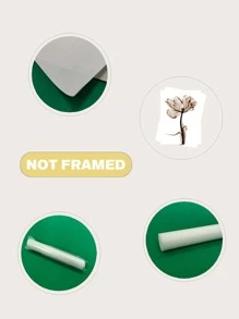 Set Of 3 Abstract Plant Transparent Leaf Polyester Fiber Modern Minimalist Style Frameless Paintings - Multicolor - View 4