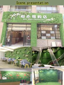人造草坪墙，绿色仿真树叶墙面装饰，适用于花园、庭院