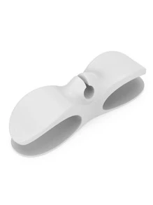 1pc Plastic Cord Holder, Minimalist Solid Color Small Kitchen Appliance Cable Organizer For Home - White - View 1