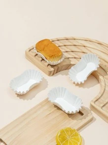 100pcs Plain Cupcake Paper Cup - White - View 1