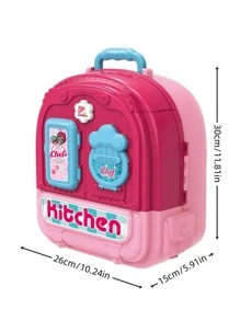 86 piezas Niños cocina Mochila Set juguete - Azul - Ver 6