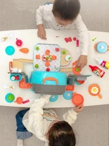 86 piezas Niños cocina Mochila Set juguete - Azul - Ver 4