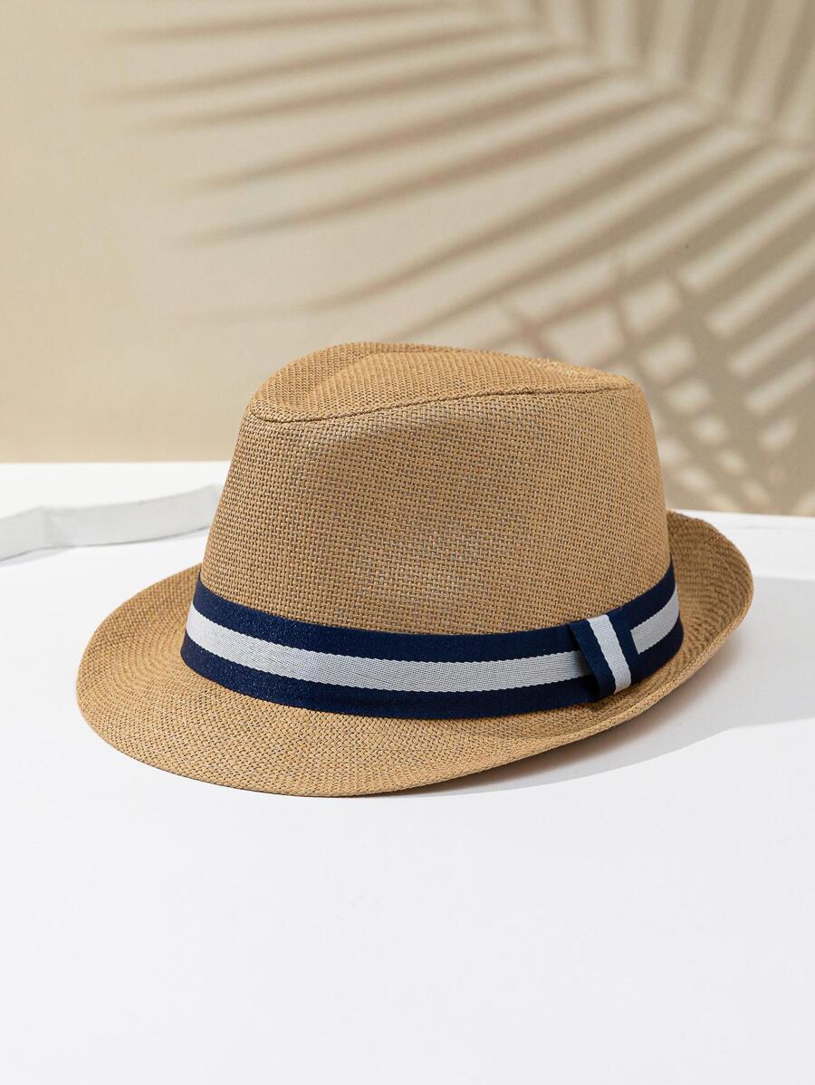 1 Băng Đô Trang Trí Nam Boho Mũ Rơm Cho Kỳ Nghỉ - Màu Khaki - Xem 1