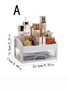 1 Hộp PP Công Suất Lớn Nhiều Lớp Hộp Trang Điểm, Hộp Mỹ Phẩm Trong Suốt Tối Giản, Dành Cho Gia Đình - Trong sáng - Xem 6