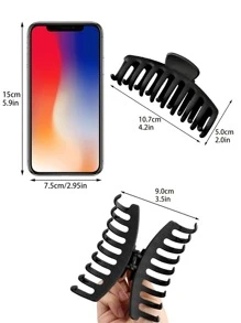 3pcs Women Solid Claw Design Casual Hair Claw For Daily Life,Hair Accessories,Claw Clips,Hair Jaw Clip,Hair Clutch