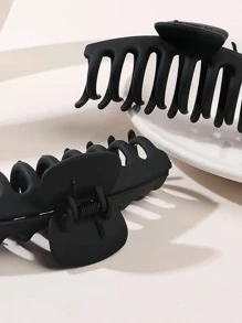 3pcs Women Solid Claw Design Casual Hair Claw For Daily Life,Hair Accessories,Claw Clips,Hair Jaw Clip,Hair Clutch