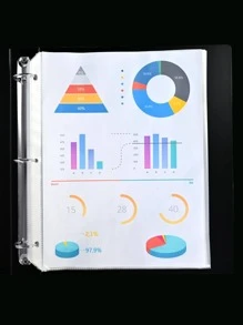 Protectores De Hojas Transparentes De 8.5 X 11 Pulgadas Para Carpeta De 3 Anillas, Fundas De Plástico Para Carpeta, Protector De Papel De Carga Superior Tamaño Carta, Paquete De 50 - transparente - Ver 9