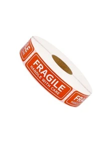 500入組字母圖案標籤貼紙 - 紅色 - 查看 2