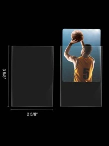 200 fundas transparentes tipo penny para tarjetas, fundas de plástico suave, protectores de tarjetas para tarjetas de béisbol, tarjetas de juegos y cartas de intercambio, 100 fundas x 2 paquetes - transparente - Ver 4