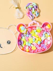 1 hộp Bộ phụ kiện trang sức DIY thiết kế hình gấu hoạt hình - Nhiều màu - Xem 2