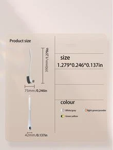 1pc Double-sided Color Block Toilet Brush - Baby Blue - View 5