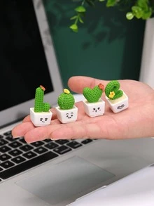 4 piezas Decoración con diseño de cactus - Multicolor - Ver 3