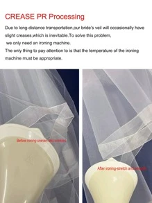 1 件刺绣细节新娘面纱情人节情人节婚纱秋季女士服装