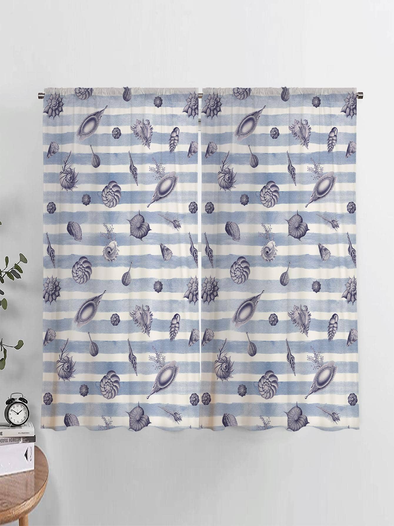 Mẫu Conch Pattern Single Panel Rèm, Polyester Blackout Rèm hiện đại cho phòng khách - Nhiều màu - Xem 1