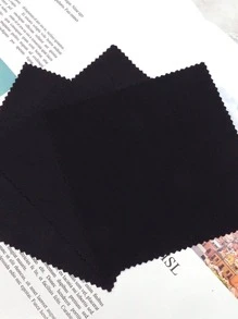 5 Cái/bộ Polyester Vải Lau Kính, Màu Đen Cổ Điển Khăn Lau Kính Cho Cuộc Sống Hàng Ngày - màu đen - Xem 3