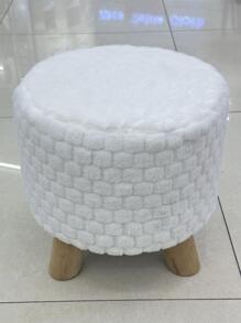 1pc Solid Random Color Stool Cover, Modern Polyester Stool Seat Slipcover For Home