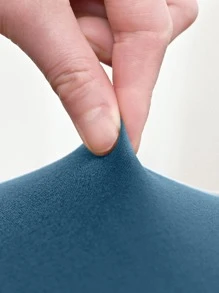 1 Đồng Màu Bọc Bọc Ghế Ăn, Polyester Hiện Đại Co Giãn Bọc Ghế Ăn Cho Gia Đình - Màu xanh lam - Xem 3