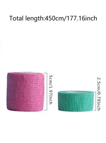 Self-Adhesive & Elastic & Colorful Compression Knee Wrap Bandage For Sports Protection Gym Accessories Sales Sports Tape - Black - View 5