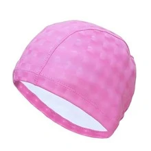 Mũ bơi chống nước PU - Hồng - Xem 1