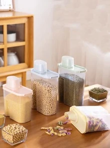 1入組塑料食品儲物罐廚房用透明食品儲物盒 - 無色 - 查看 2
