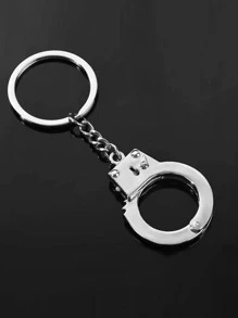 1入組男士素色手銬設計時尚鑰匙圈