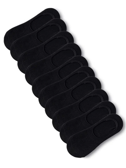 Mujer 10 pares Calcetines invisibles unicolor minimalista