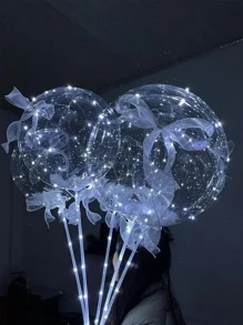 5入 24英吋透明PVC Bobo泡泡氣球，婚禮生日派對裝飾、嬰兒洗禮玩具、聖誕裝飾 - 無色 - 查看 4