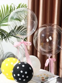 5入 24英吋透明PVC Bobo泡泡氣球，婚禮生日派對裝飾、嬰兒洗禮玩具、聖誕裝飾 - 無色 - 查看 8