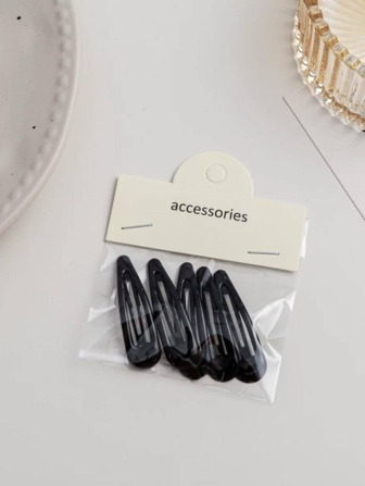 5 st kvinnor enfärgade casual tryckknappsklämmor för vardagslivet hårspännen klospännen hårspännen, skolsaker, håraccessoarer